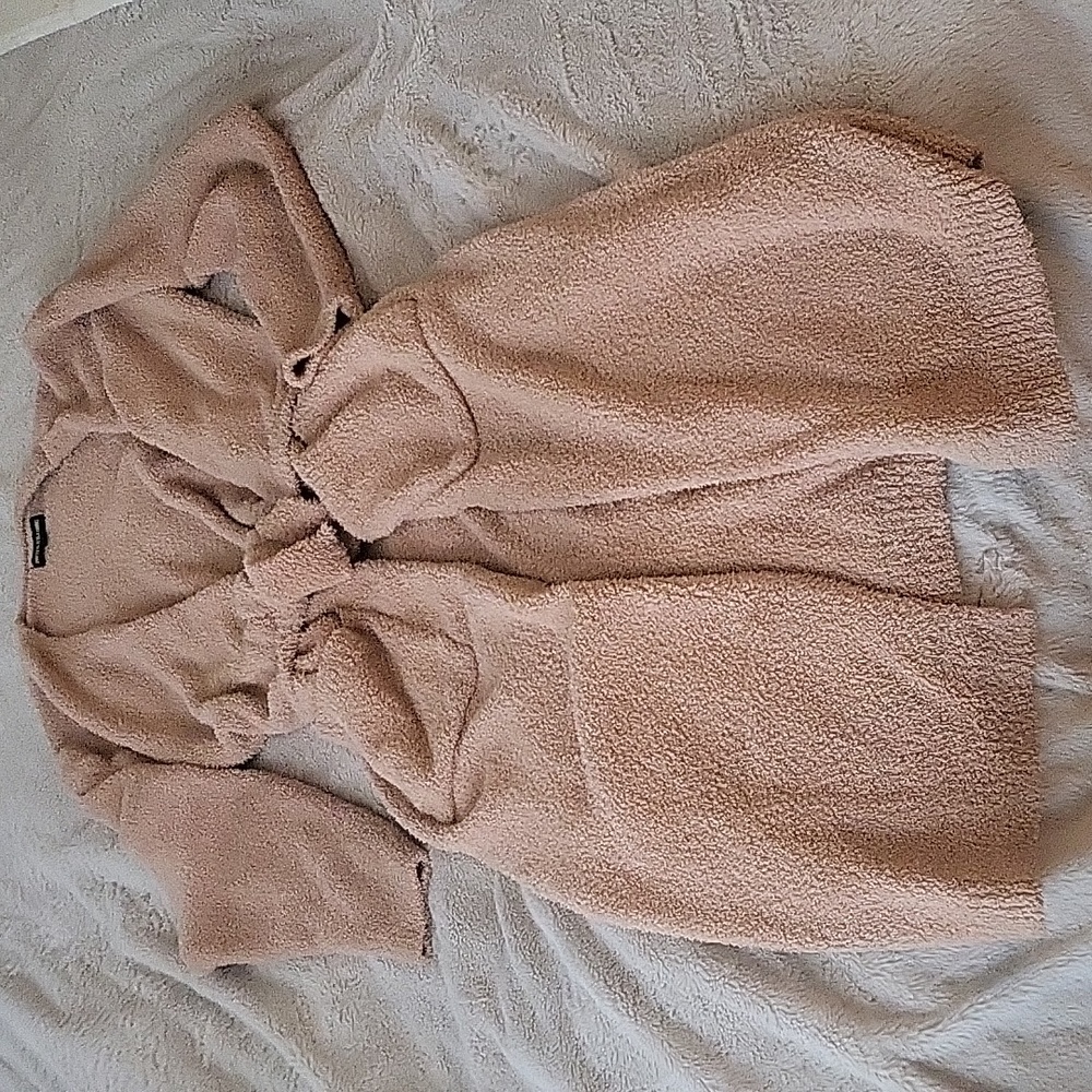 Tan Longline Belted Pocket Cardigan